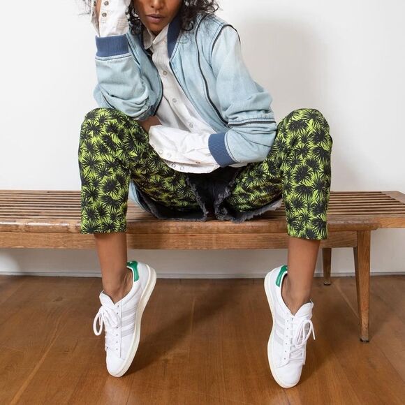 NWT Sandrine Rose x Free People The Havana Bush Pant Green & Black Size Small - Picture 9 of 13